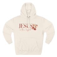 Jesus Is the Light Floral Cross Hoodie — Christian Faith Graphic Hoodie