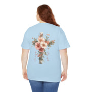 Jesus Is the Light T-Shirt — Floral Cross Christian Tee