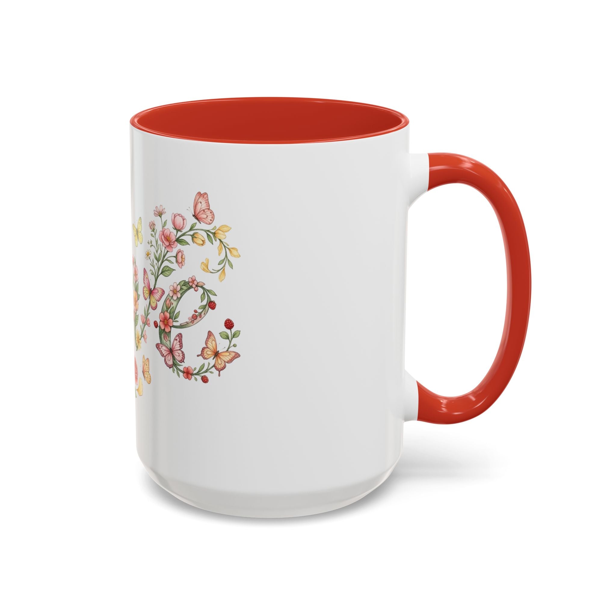 Floral Love Accent Coffee Mug — Butterfly Garden 11/15oz