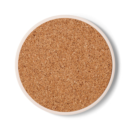 Ceramic Coaster — "Stay True Stay You" Compass & Sunflower Rustic Nature Coaster