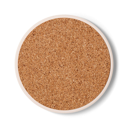 Ceramic Coaster — "Stay True Stay You" Compass & Sunflower Rustic Nature Coaster