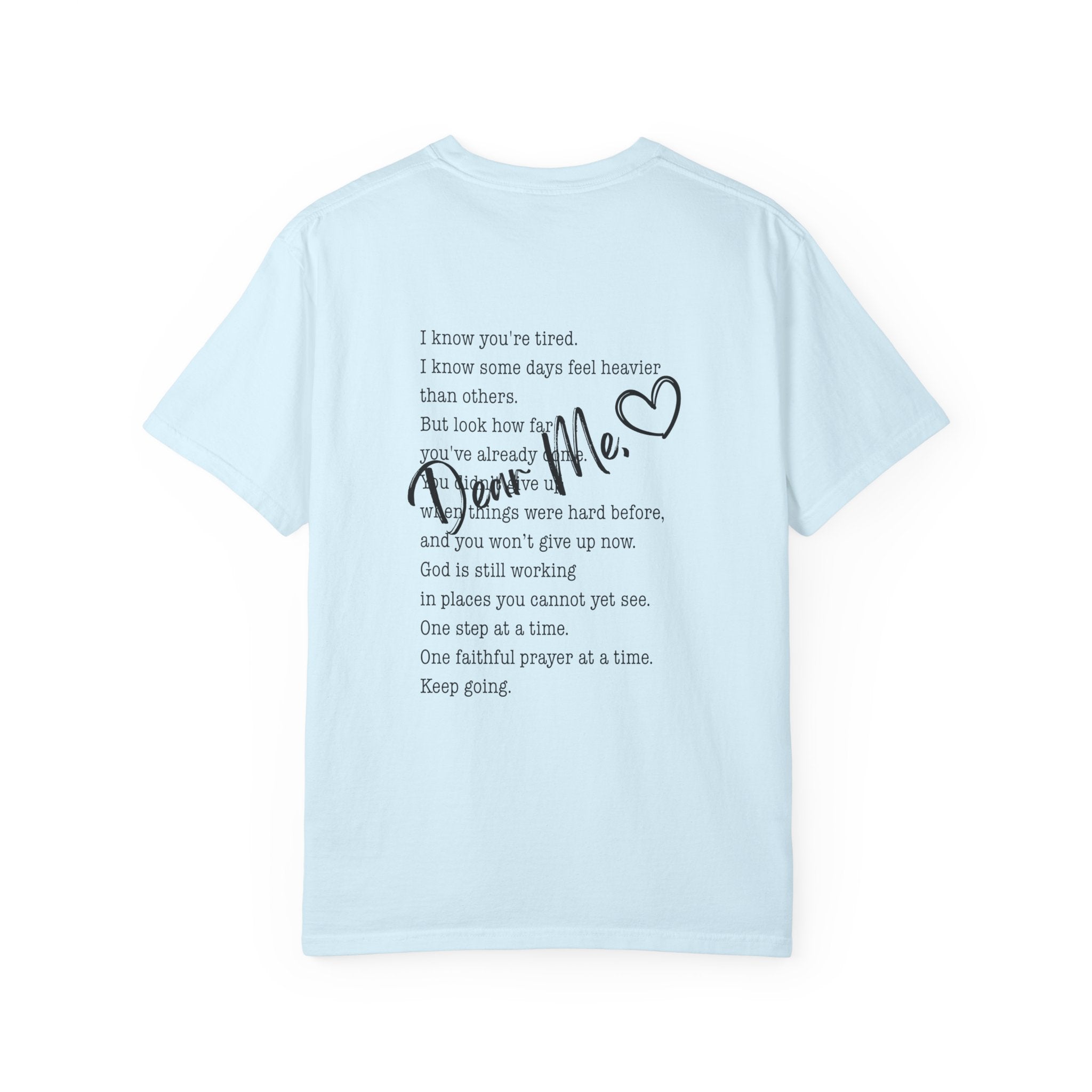 Encouraging Note T-Shirt — 'Never Give Up' Inspirational Tee