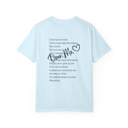 Encouraging Note T-Shirt — 'Never Give Up' Inspirational Tee