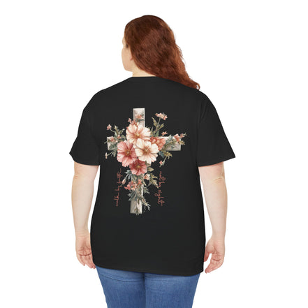 Jesus Is the Light T-Shirt — Floral Cross Christian Tee