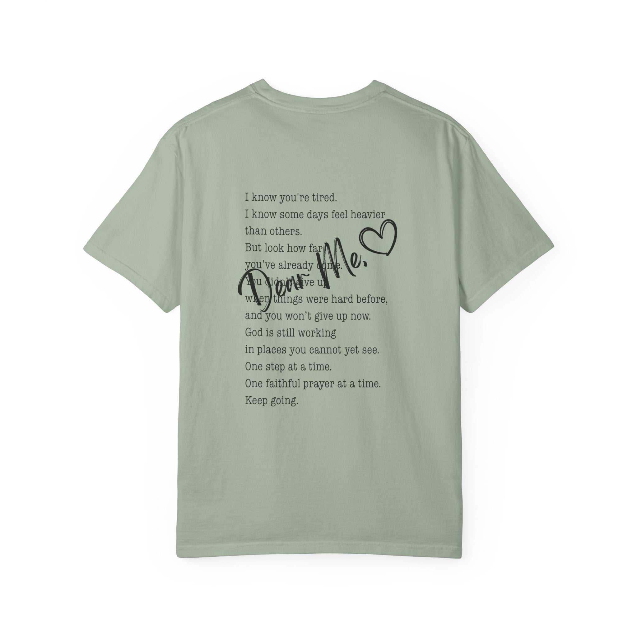 Encouraging Note T-Shirt — 'Never Give Up' Inspirational Tee
