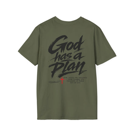Men's God Has a Plan T-Shirt — Christian Faith Inspirational Tee