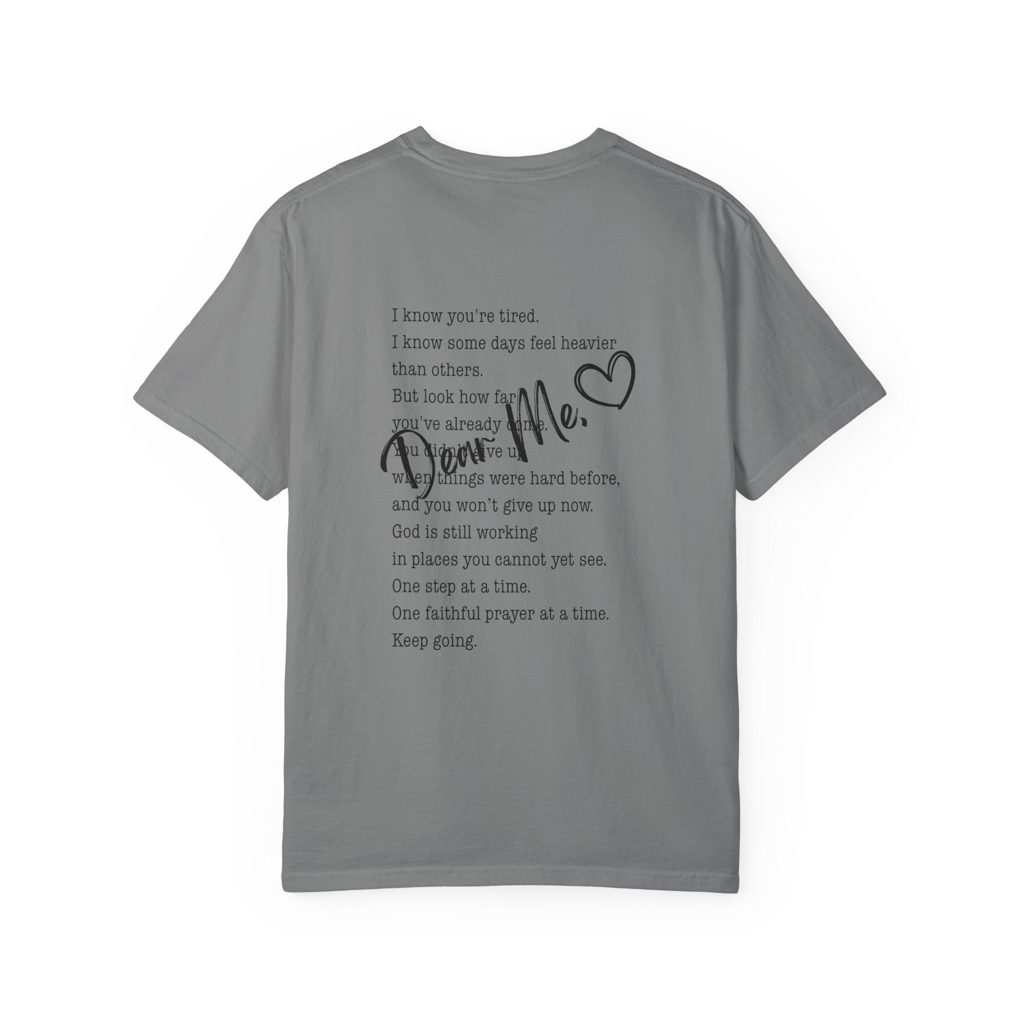 Encouraging Note T-Shirt — 'Never Give Up' Inspirational Tee