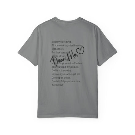 Encouraging Note T-Shirt — 'Never Give Up' Inspirational Tee