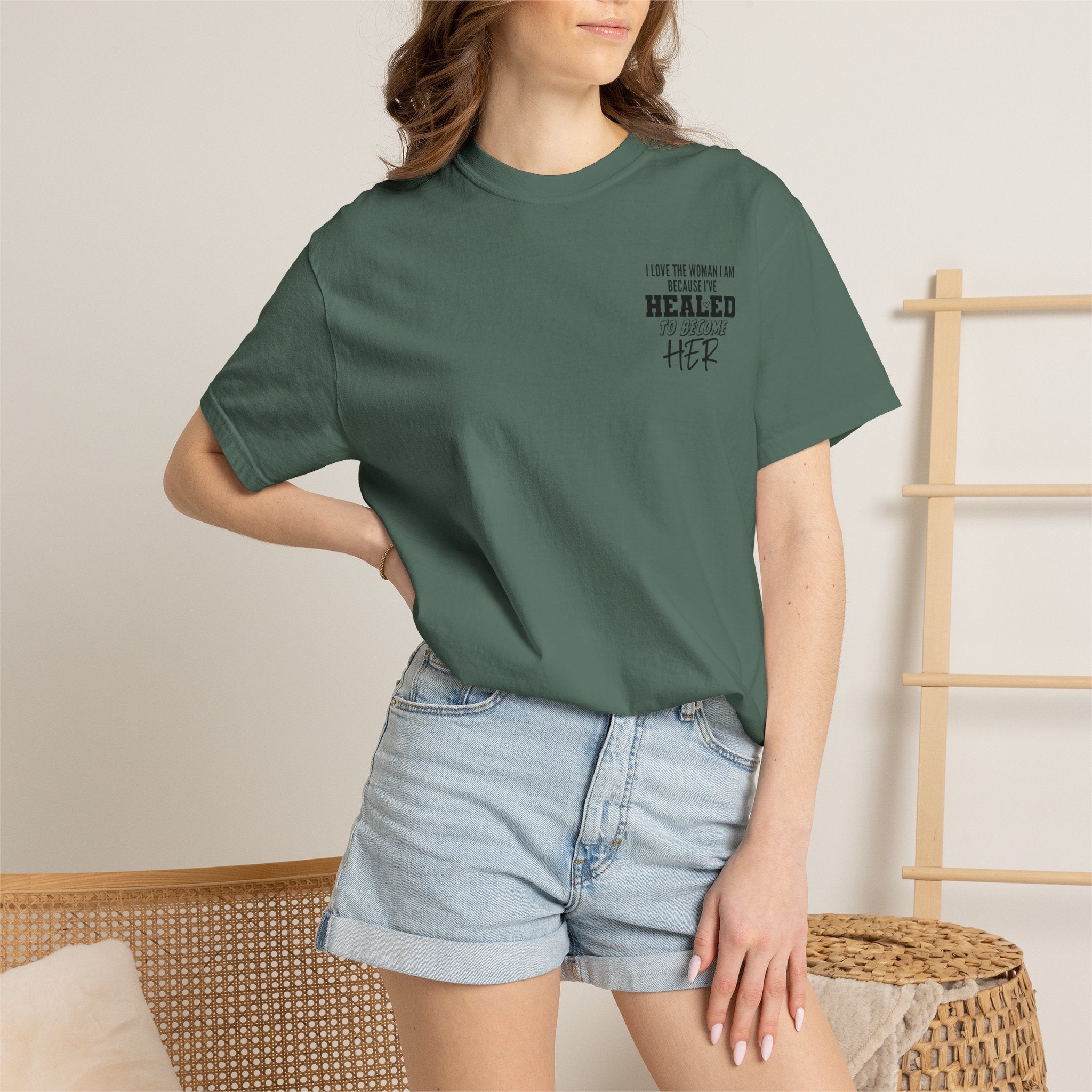 Healed To Become Her T-Shirt — Inspirational Women's Recovery Tee