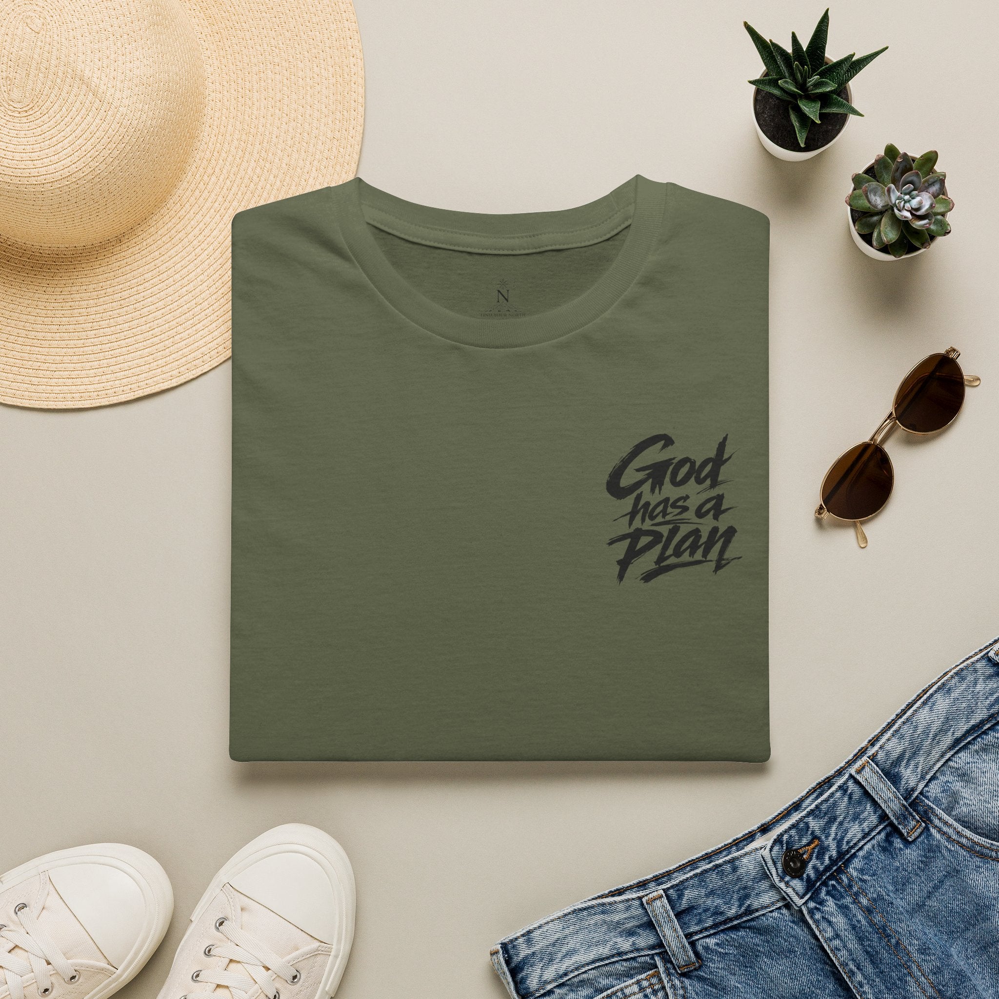 Men's God Has a Plan T-Shirt — Christian Faith Inspirational Tee