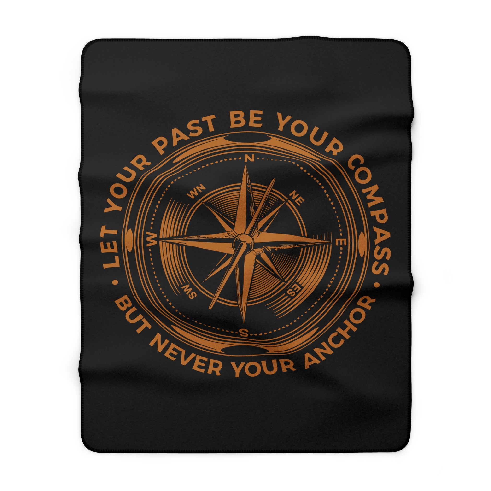 Men's Compass Inspirational Sherpa Blanket — 