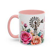 Shine With Purpose Floral Accent Coffee Mug — Inspirational 11oz Ceramic