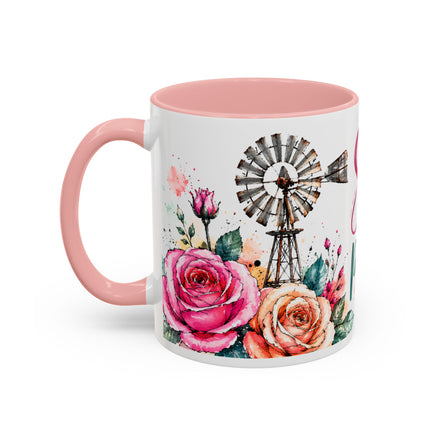 Shine With Purpose Floral Accent Coffee Mug — Inspirational 11oz Ceramic
