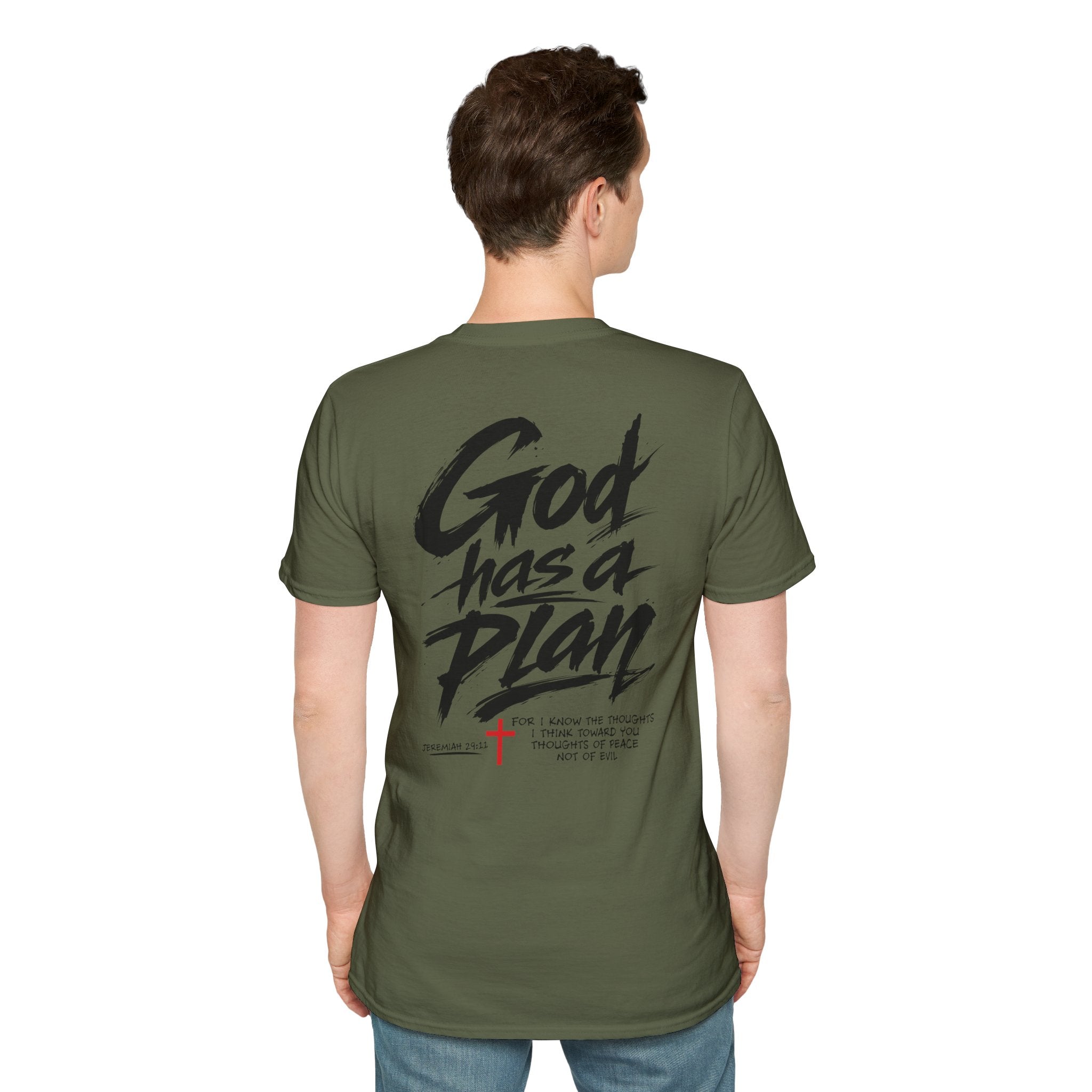 Men's God Has a Plan T-Shirt — Christian Faith Inspirational Tee