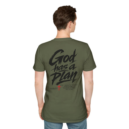 Men's God Has a Plan T-Shirt — Christian Faith Inspirational Tee