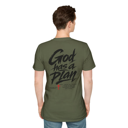 Men's God Has a Plan T-Shirt — Christian Faith Inspirational Tee