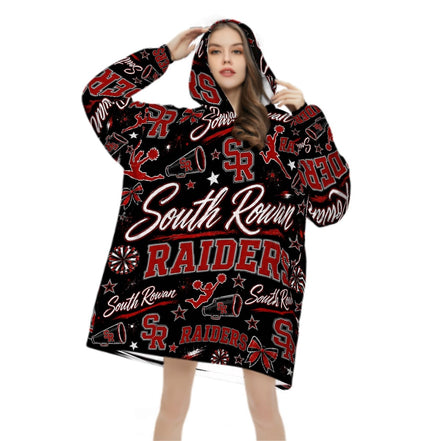 Cheer Inspired - South Rowan Raiders - Adult Blanket Hoodie