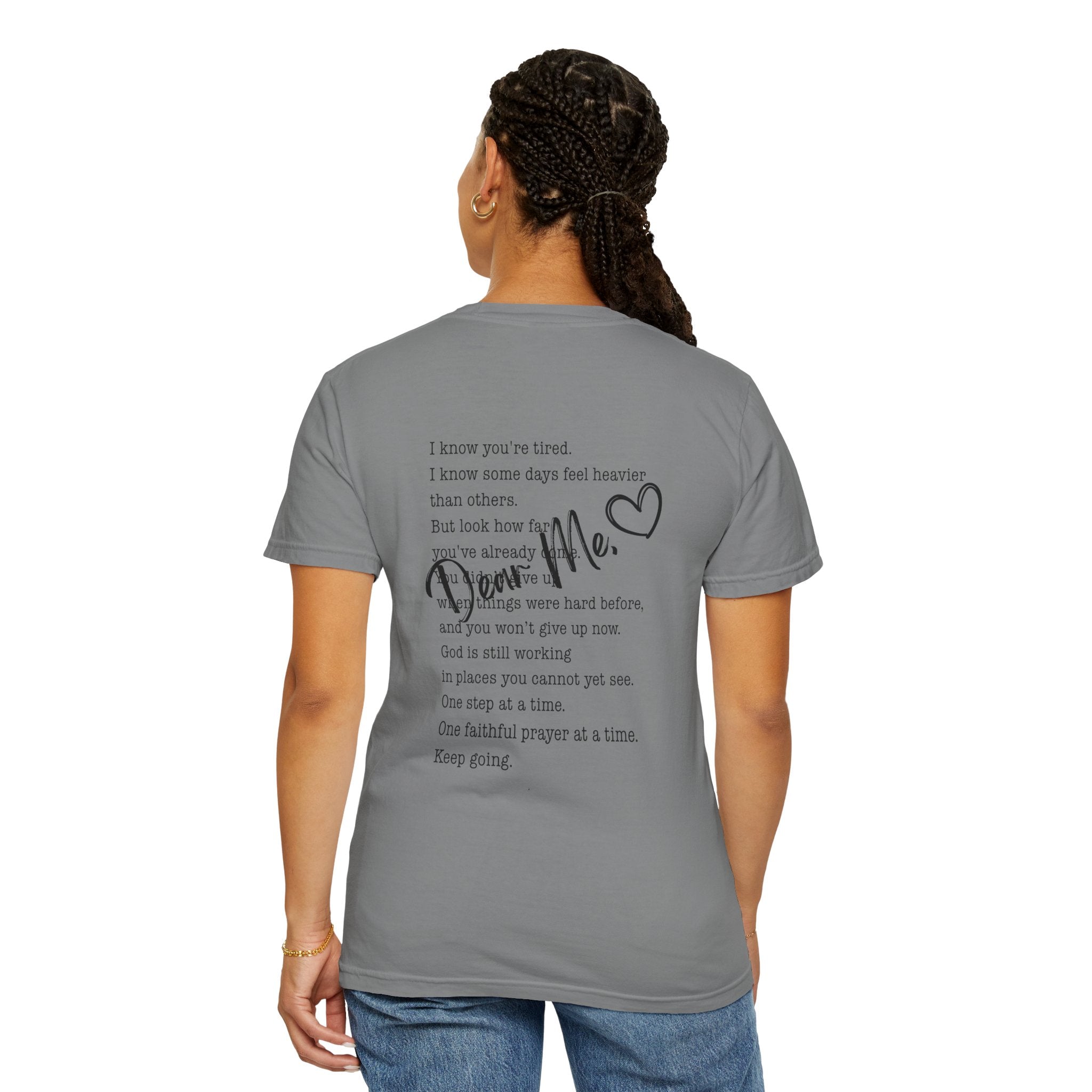 Encouraging Note T-Shirt — 'Never Give Up' Inspirational Tee