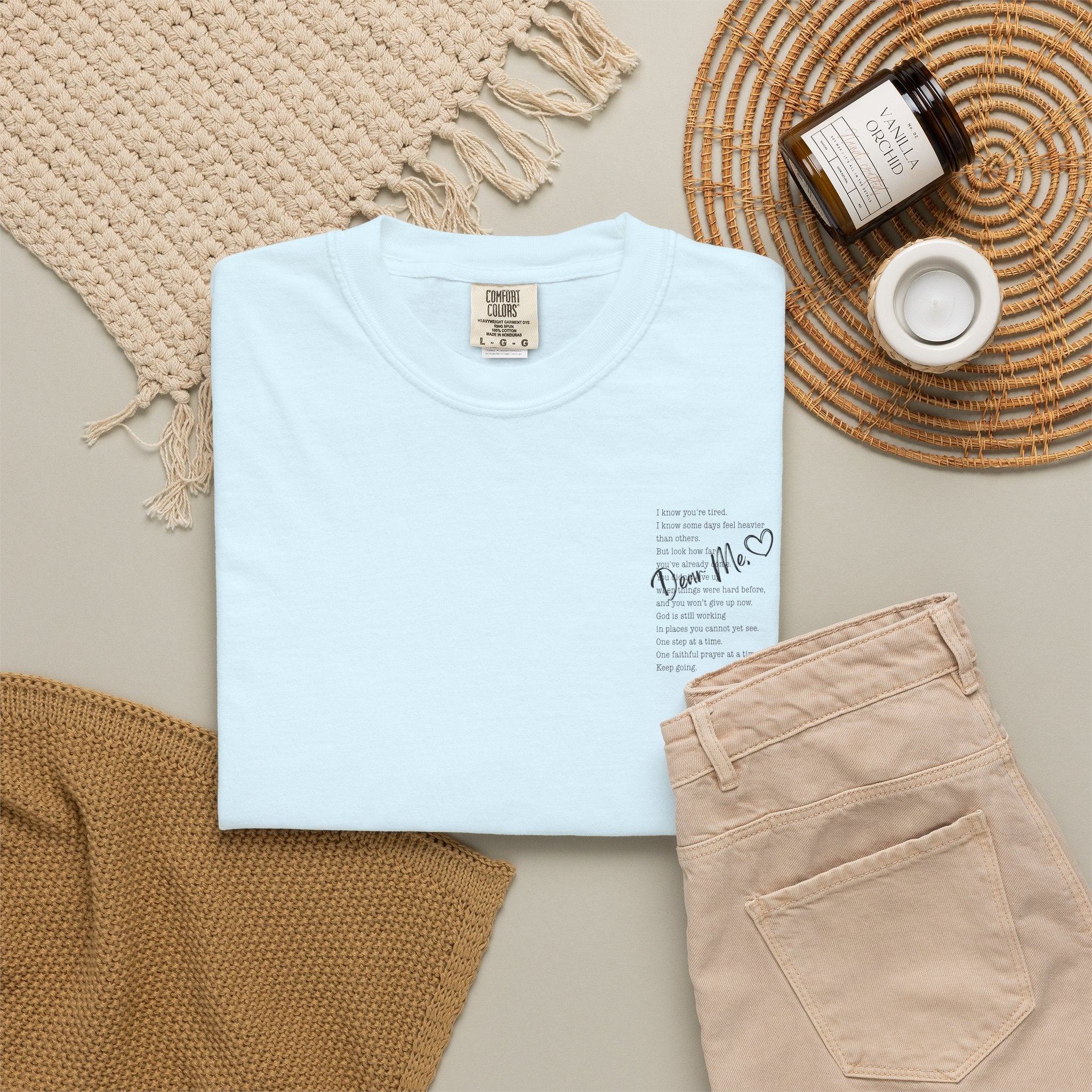 Encouraging Note T-Shirt — 'Never Give Up' Inspirational Tee
