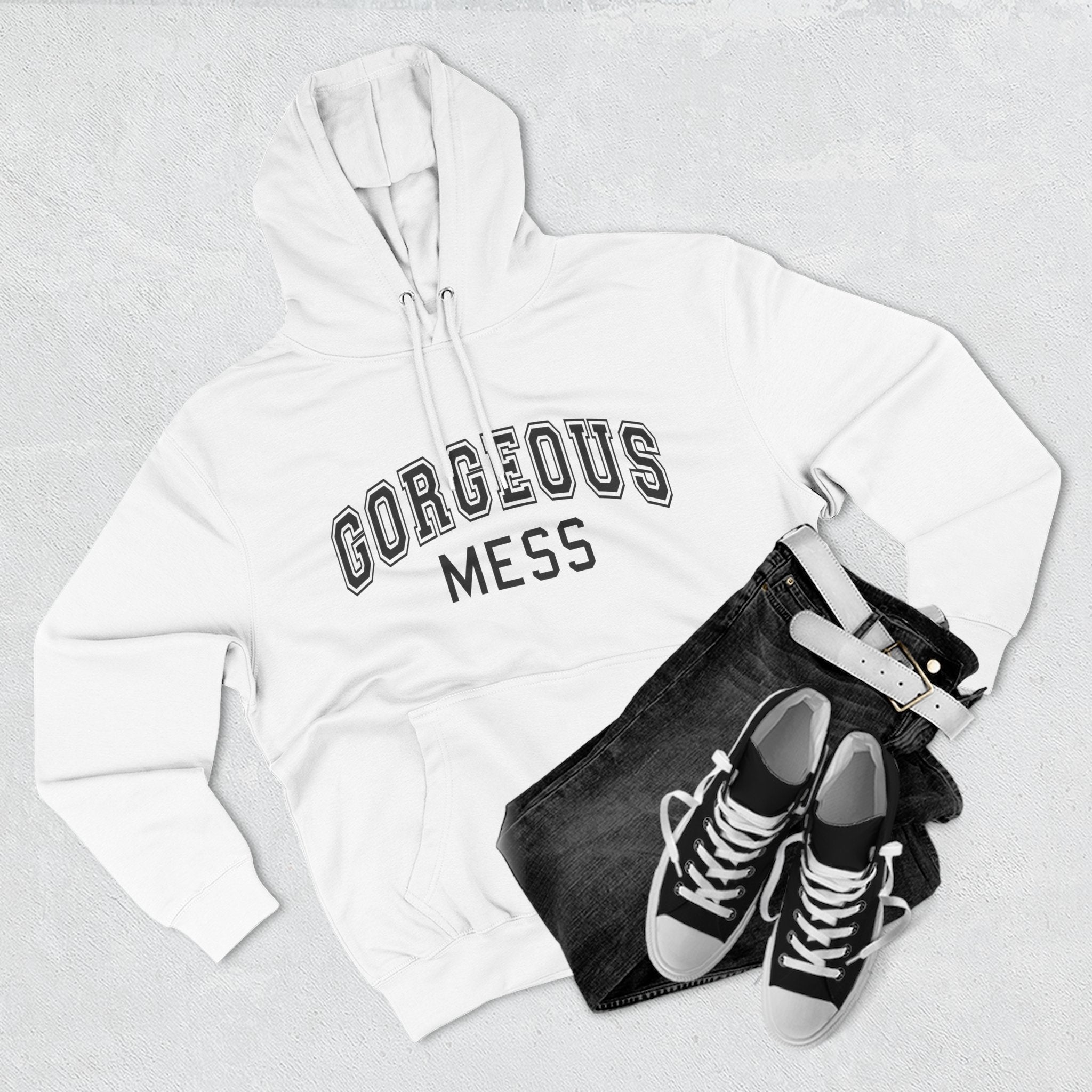 Gorgeous Mess Hoodie — Casual Cozy Graphic Pullover