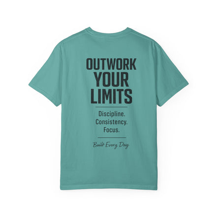 Men's No Days Off T-Shirt — "Outwork Your Limits" Motivational Gym Tee