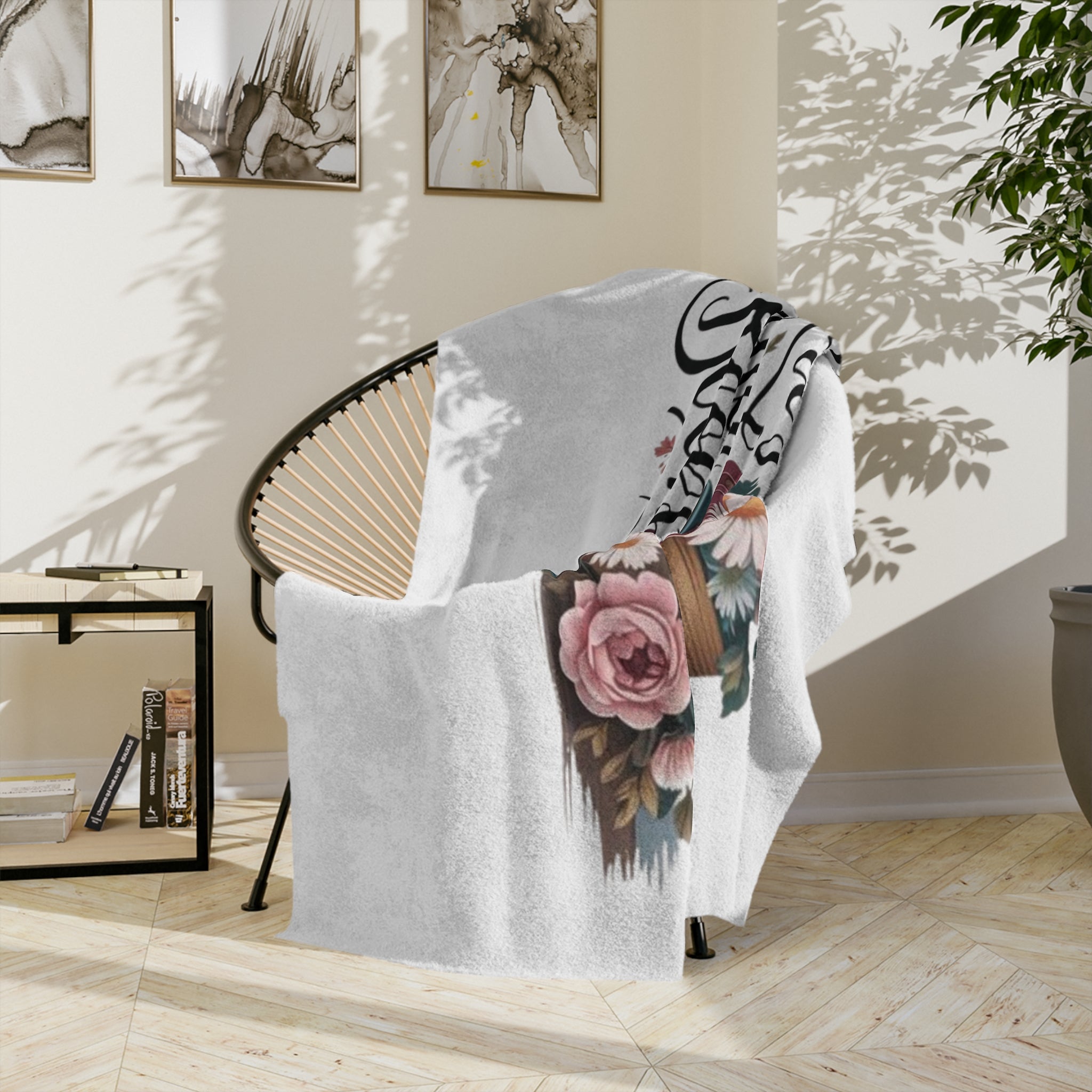 Book Lover Blanket – “There’s No Such Thing as Too Many Books” Velveteen Throw
