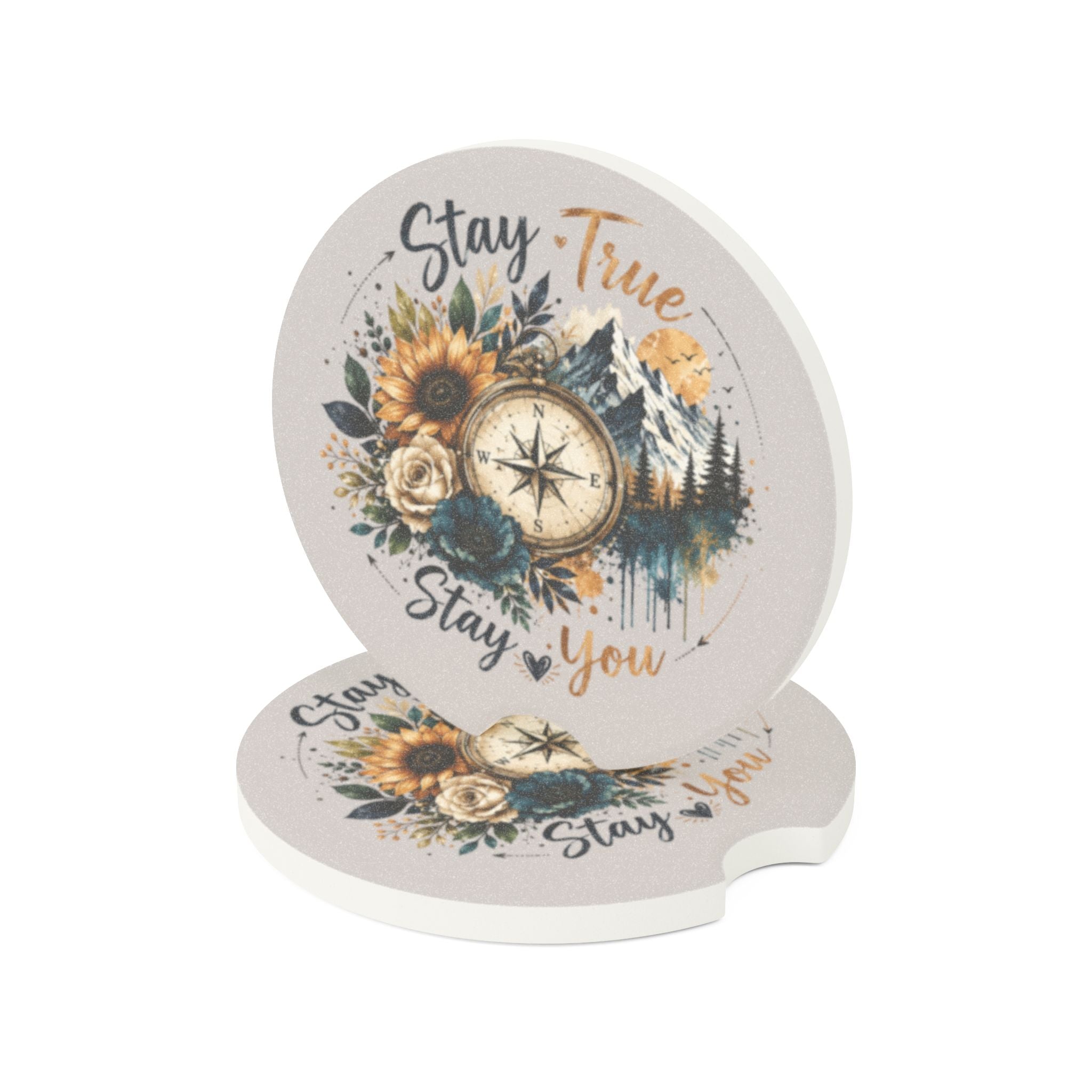 Stay True, Stay You - Inspirational Soapstone Car Coaster