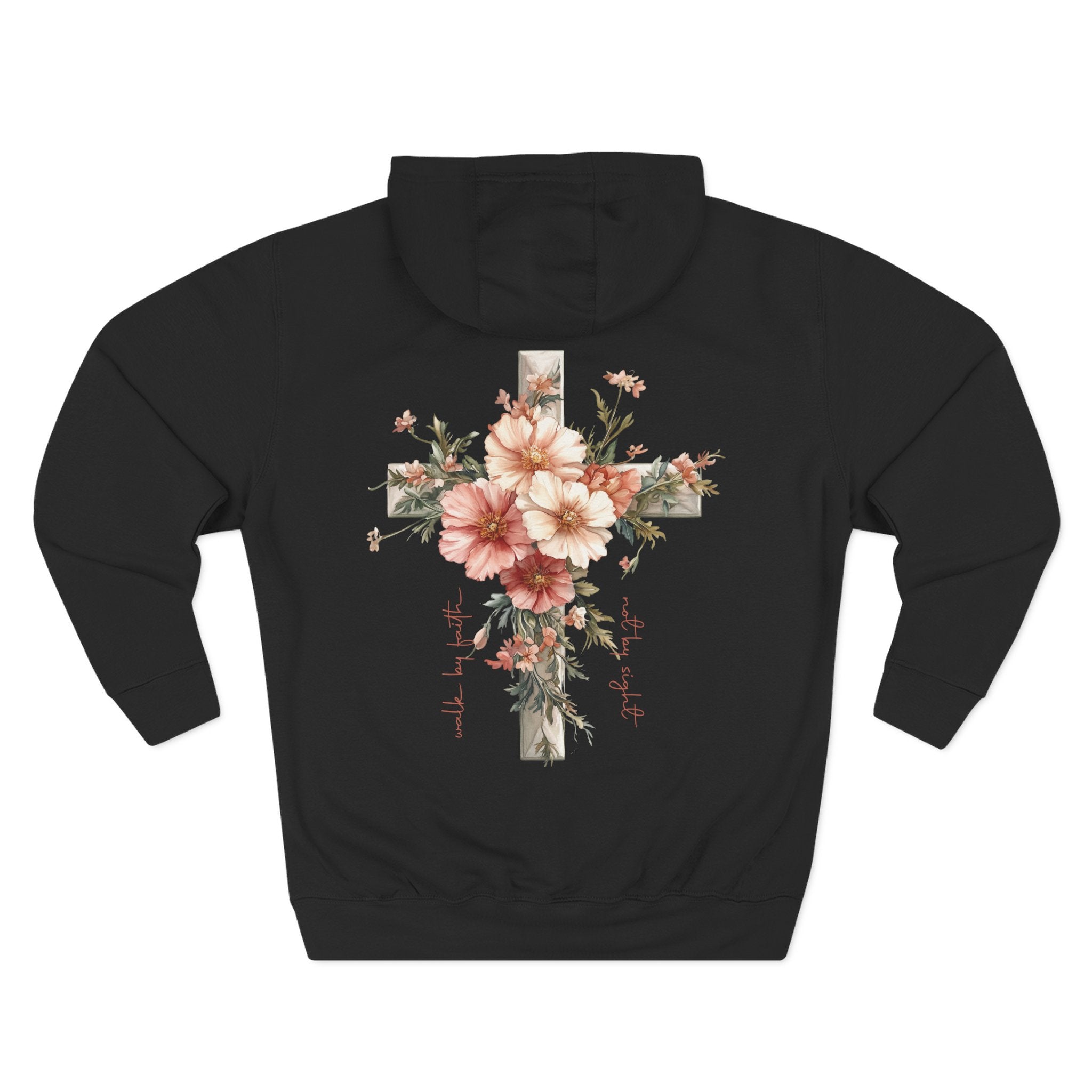 Jesus Is the Light Floral Cross Hoodie — Christian Faith Graphic Hoodie