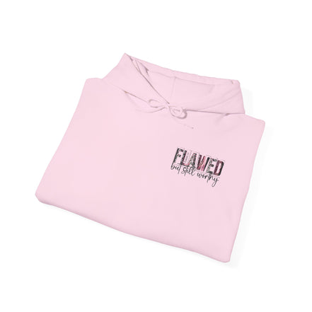 Flawed But Still Worthy Hoodie — Inspirational Women's Graphic Hoodie