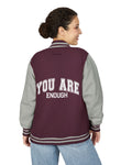 Letterman Jacket — "You Are Enough" Inspirational Varsity Jacket