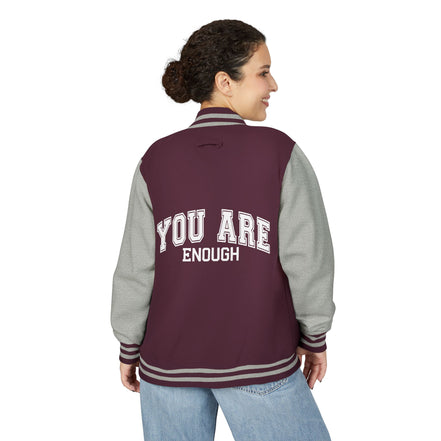 Letterman Jacket — "You Are Enough" Inspirational Varsity Jacket