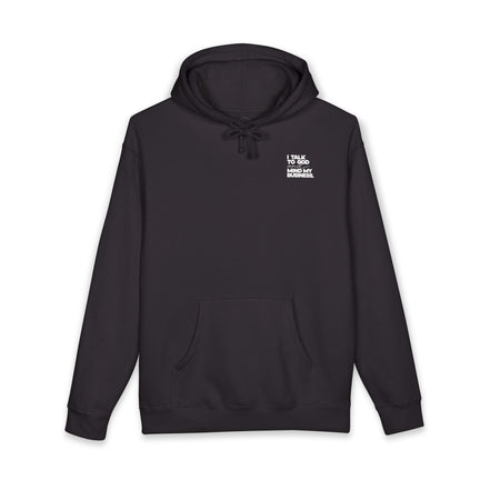 Women's Heavyweight Motivational Hoodie - I talk to God and Mind my Business