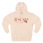 Jesus Is the Light Floral Cross Hoodie — Christian Faith Graphic Hoodie