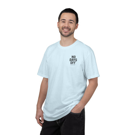 Men's No Days Off T-Shirt — "Outwork Your Limits" Motivational Gym Tee