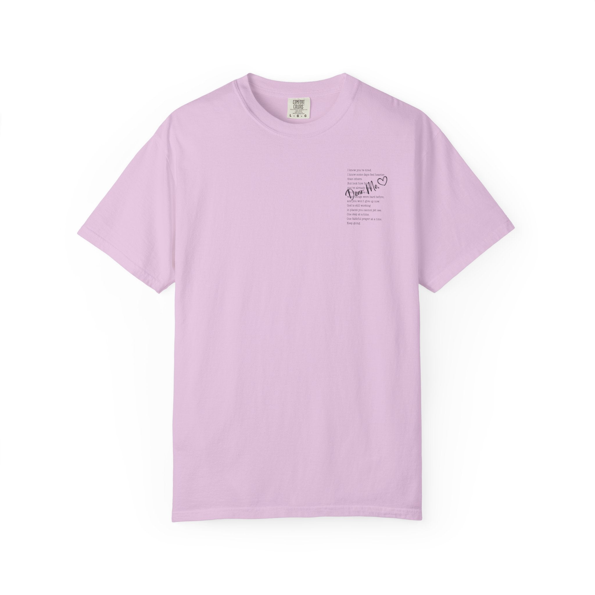 Encouraging Note T-Shirt — 'Never Give Up' Inspirational Tee