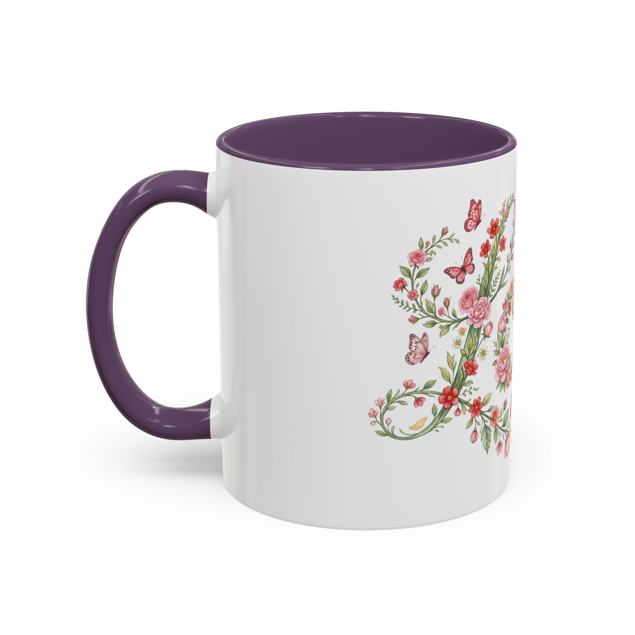 Floral Love Accent Coffee Mug — Butterfly Garden 11/15oz