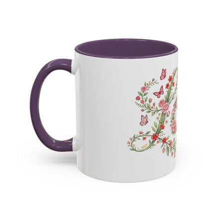 Floral Love Accent Coffee Mug — Butterfly Garden 11/15oz