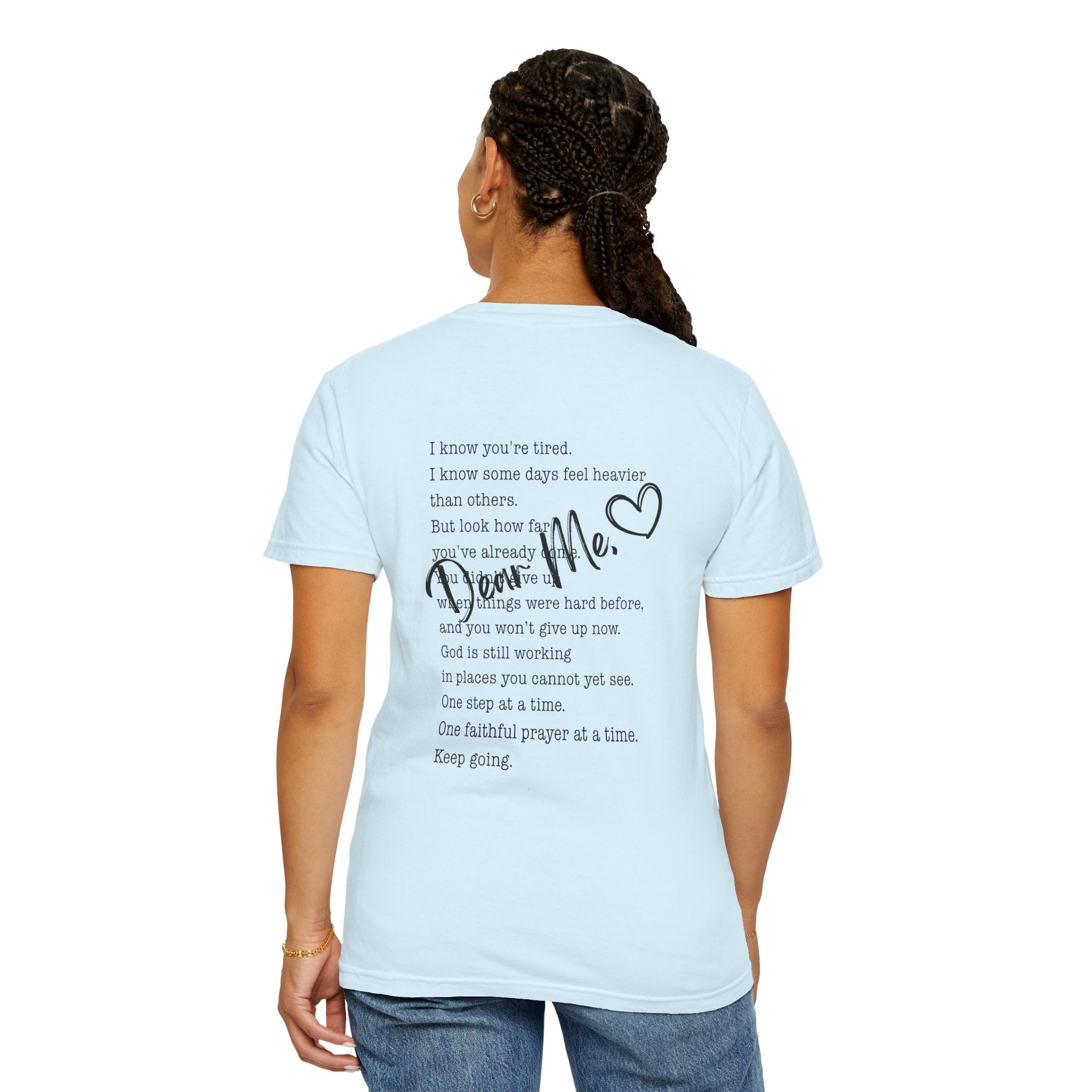 Encouraging Note T-Shirt — 'Never Give Up' Inspirational Tee