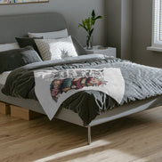 Book Lover Blanket – “There’s No Such Thing as Too Many Books” Velveteen Throw