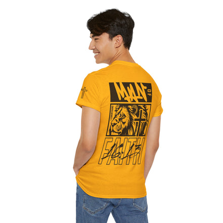 Men's Motivational "Man of Faith" - Heavy Cotton Tee