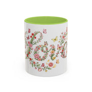 Floral Love Accent Coffee Mug — Butterfly Garden 11/15oz