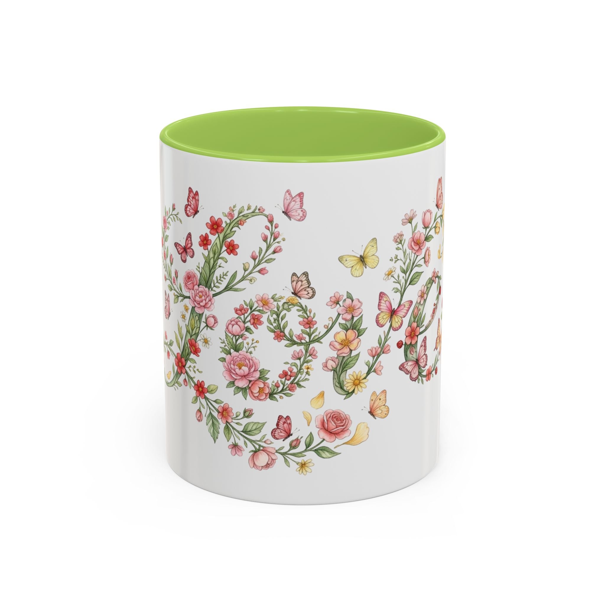 Floral Love Accent Coffee Mug — Butterfly Garden 11/15oz