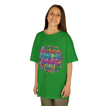 Kids back to school Tee — "Be the Reason Someone Smiles Today" Colorful Positivity Graphic