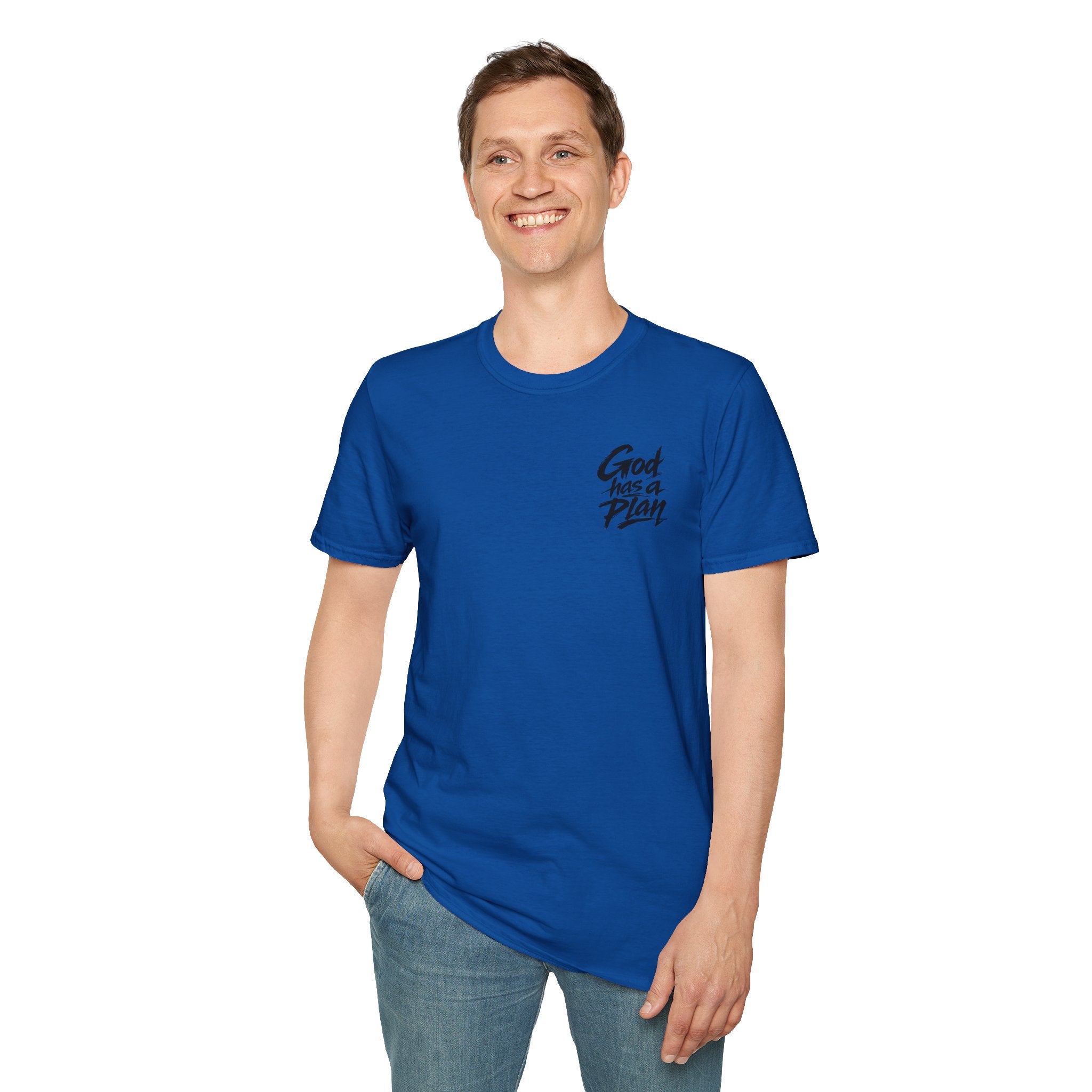 Men's God Has a Plan T-Shirt — Christian Faith Inspirational Tee