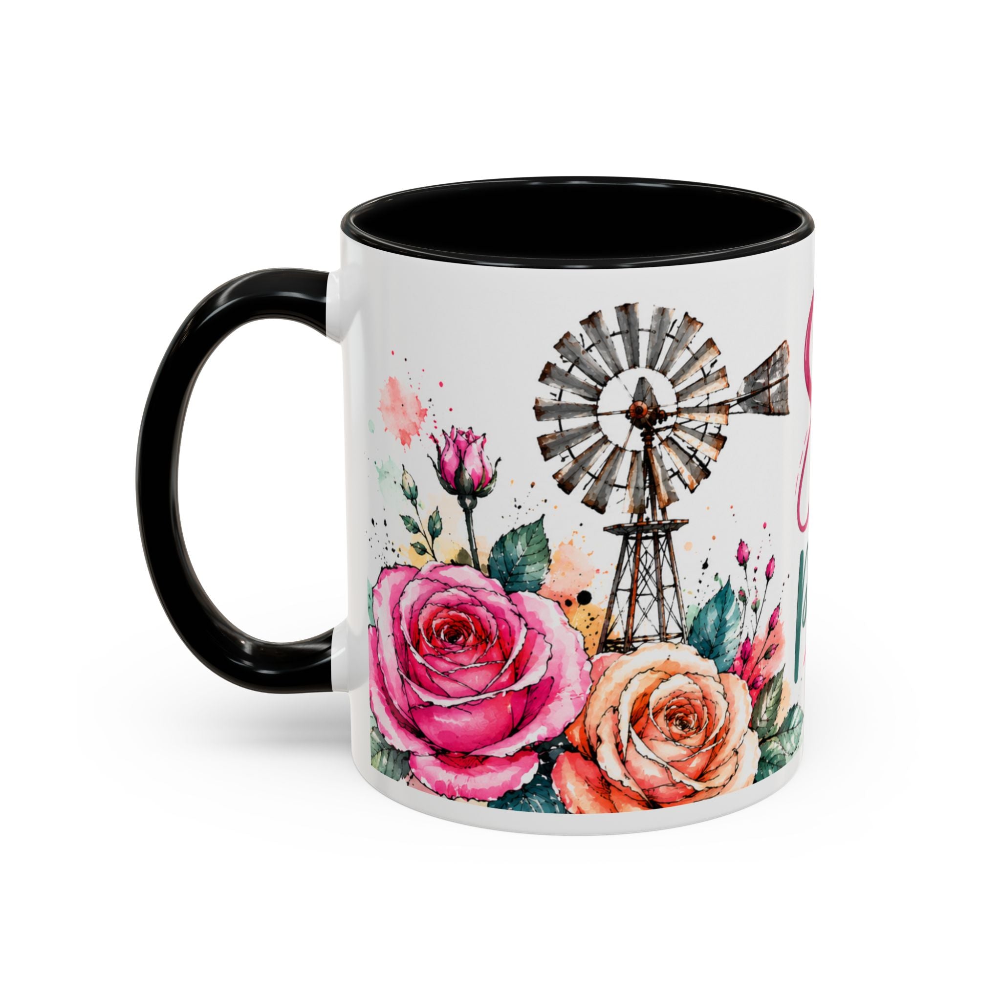 Shine With Purpose Floral Accent Coffee Mug — Inspirational 11oz Ceramic