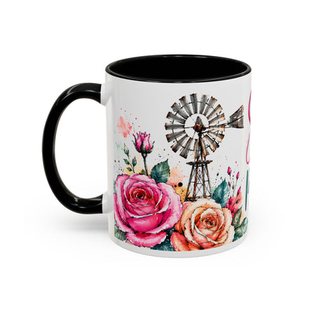Shine With Purpose Floral Accent Coffee Mug — Inspirational 11oz Ceramic