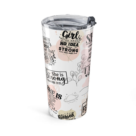 Inspirational 'She Is' 20oz Tumbler — Christian Encouragement Travel Mug
