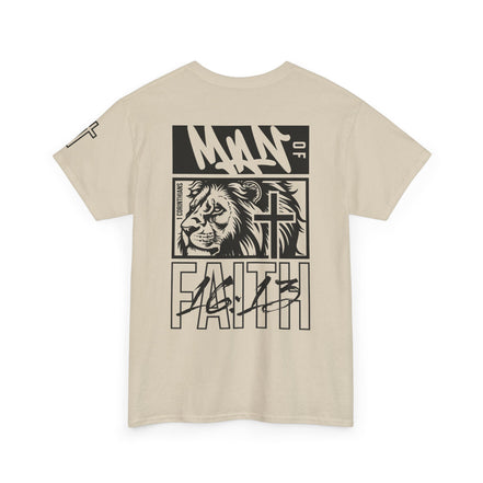 Men's Motivational "Man of Faith" - Heavy Cotton Tee