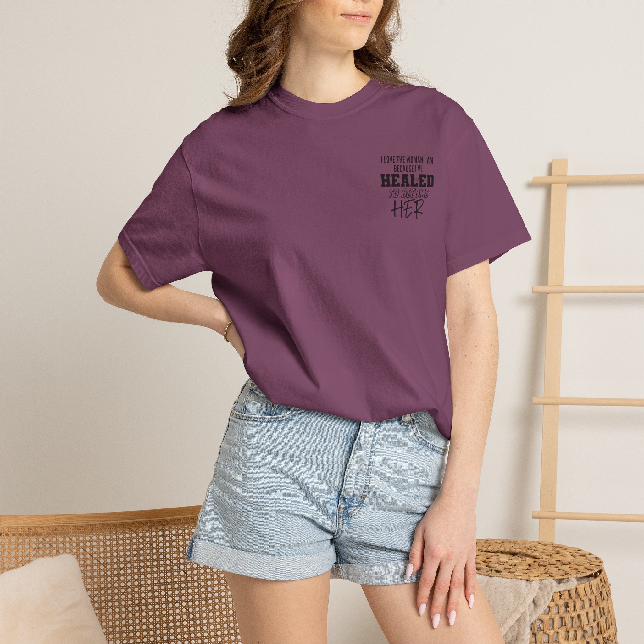 Healed To Become Her T-Shirt — Inspirational Women's Recovery Tee