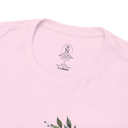 Women's Inspirational Tee — "Trust the Timing of Your Life" Floral Graphic